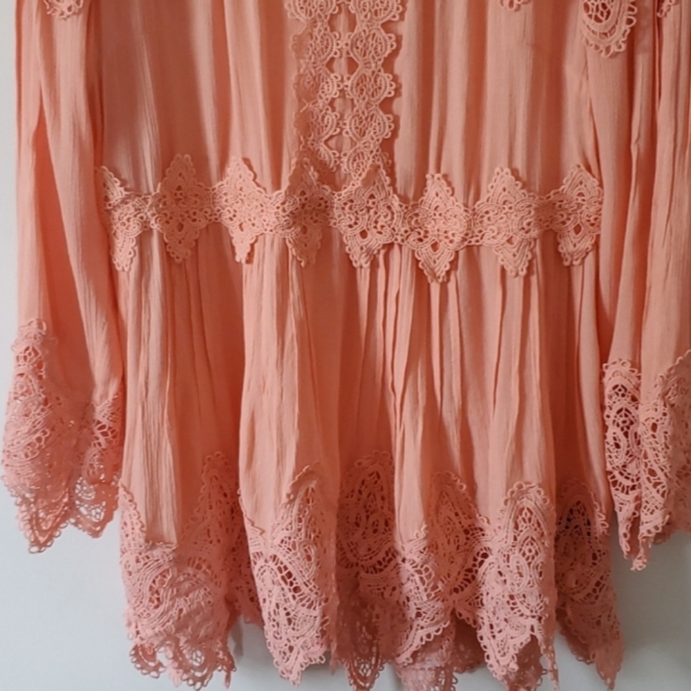 Boston Proper Yellow Lace Tunic Top - Picture 5 of 8